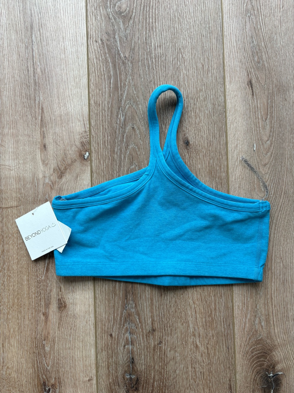 Beyond Yoga Turquoise One-Shoulder Athletic Crop Top